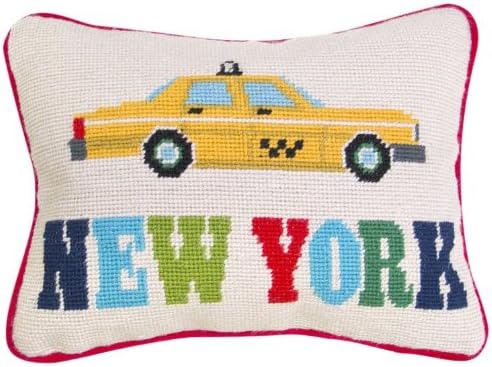 Amazon Com Jonathan Adler New York Needlepoint Pillow Home Kitchen