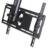 AOLIr Hanger Coat Rack Tv Bracket 32-65 inch Tv Ceiling Bracket 360&Deg; Rotating Thickening Hanging Double-Sided Hanger Ceiling LCD Monitor Bracket Screen Can Bear 10Kg 75&Times;75Mm/600&Times;400Mm