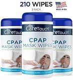 Care Touch CPAP Cleaning Mask Wipes - Unscented, Lint Free - 70 Wipes, Pack of 3-210 Wipes Total