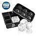 Whiskey Ice Cube Trays Set By BobyChef - Silicone Cube and Balls, Professional Food Grade Silicone - Sphere Ice Maker & Large Square Mold - Flexible & Reusable - Cool Drinks, Liquids or Popsicles