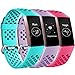 Maledan Bands Compatible with Fitbit Charge 3/ Charge 4 Women Men, Breathable Sport Band Replacement Wristbands with Air Holes for Charge 4/ Charge 3/ Charge 3 SE Fitness Tracker, Small