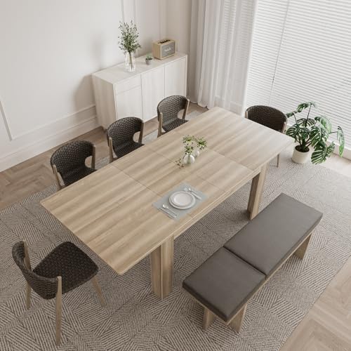 Mua PatioPerk 55.1-86.6 in Extendable Dining Room Table for 6-10 Person ...