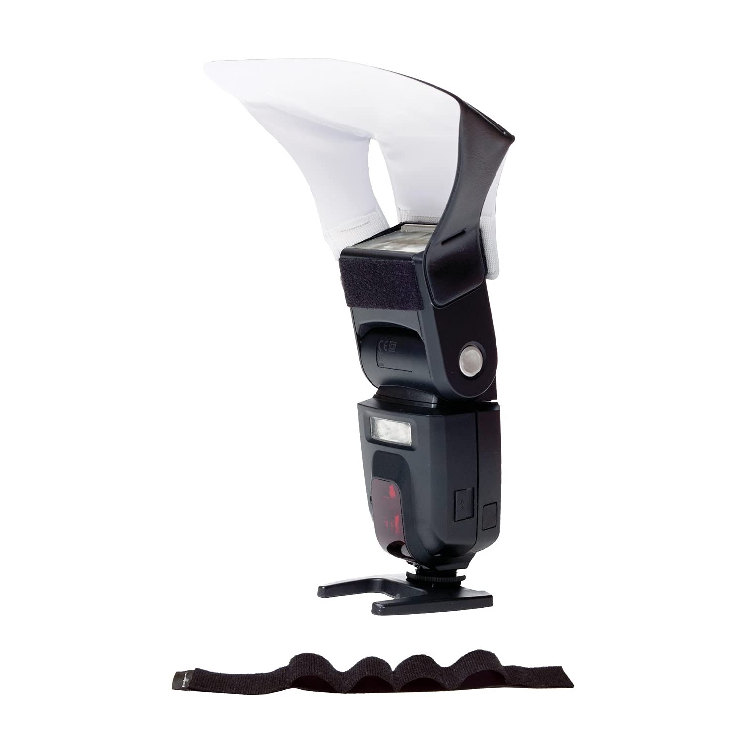 LumiQuest Flash Pocket Bouncer, Flash Diffuser with UltraStrap Bundle, Universal Classic Design, Black