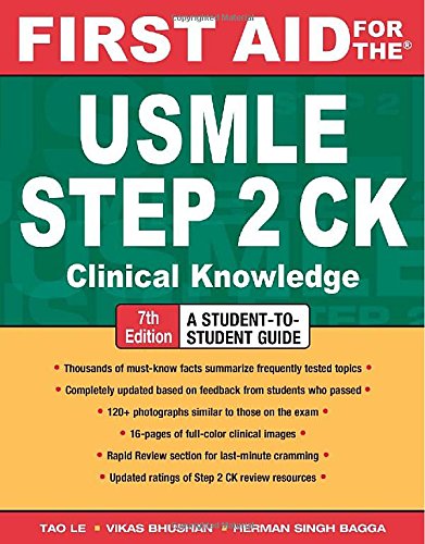 First Aid for the USMLE Step 2 CK, Seventh Edition (First Aid USMLE)