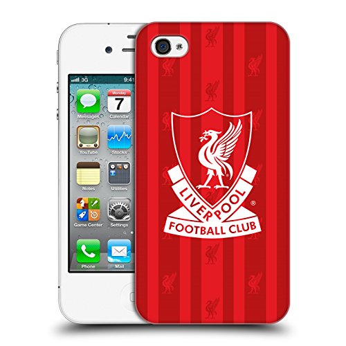 Official Liverpool Football Club 88-89 Home Kit Retro Crest Hard Back Case for Apple iPhone 4 / 4S