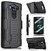 LG V10 Case, Starshop [Heavy Duty] Dual Layers Kickstand Case With [Premium Screen Protector Included] and Locking Belt Clip (Black)
