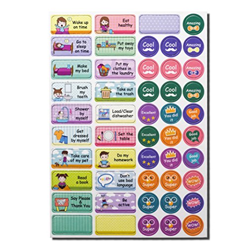 Kefpo Magnetic Daily Responsibility Chore Chart for Kids, Promotes Responsibility and Self Care, size 8.2 x 11.2 Inch 