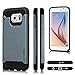 S6 Case, Galaxy S6 Case - TURATA [Heavy Duty] Dual Layer Hard Plastic TPU Protective Case Bumper for Samsung Galaxy S6 G9200 - Gray