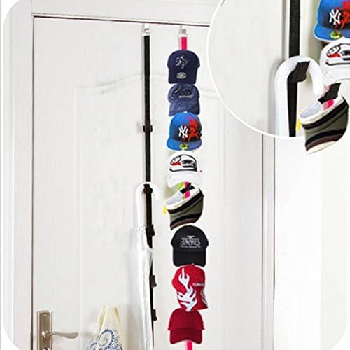 Cap Rack Storage Baseball Cap Holder Hat Organizer Cap Hang Up Display Rack Pack of 2 （Pink+Black）