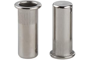 LJFMDLN 20pcs Flat Head Rivet Nuts Sealed Stainless Steel Blind Threaded Inserts Nut Closed End Hermetic Waterproof Nut (Colo