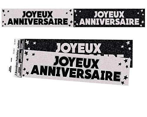 Surprise Banp00n 1 Banderole Joyeux Anniversaire Pailletee Noire Et Blanche Bannieres Et Guirlandes Decorations Et Accessoires De Fetes Dwteam In Surprise Banp00n 1 Banderole Joyeux Anniversaire Pailletee Noire Et Blanche Bannieres Et Guirlandes Decorations Et Accessoires De Fetes Dwteam In