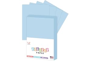 Woodlake Blue Copy Paper, Colored Printer Paper, 8.5 x 11”, 20 LB / 75 GSM Computer Paper, 200 Sheets, Multi-Purpose Pastel Paper, Made in USA