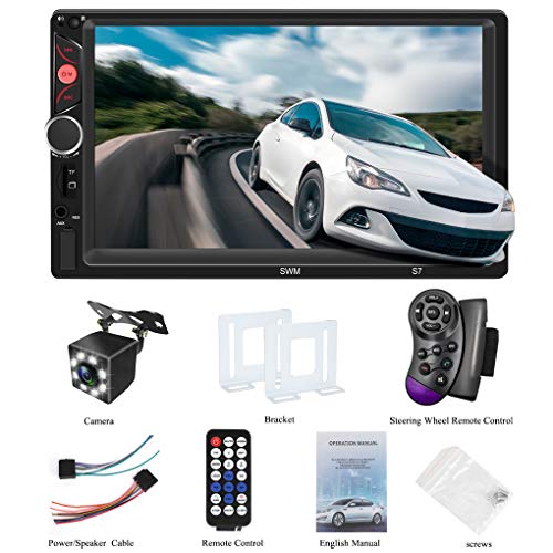 7'' Double DIN Android 8.1 MP5 Car Multimedia Player GPS Navigator Steering Wheel Control FM/AM Radio WiFi Bluetooth Hand-Free Calls Dual USB Fast Charging HD Rear View Camera Mirror Link - Thumbnail 6
