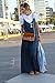 Verdusa Women's Bohemian Backless Spaghetti Strap Loose Maxi Beach Dress Navy M