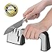 Knife Sharpener, 4 in 1 Knife & Scissors Sharpener,sharpens Dull Knives And   Scissors Safe Efficient And Easy To Use,Black