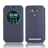 Asus ZenFone 3 Deluxe ZS570KL Cases TopAce PU Leather Case Flip Cover For Asus ZenFone 3 Deluxe ZS570KL 5.7 Inch (Gray-black)