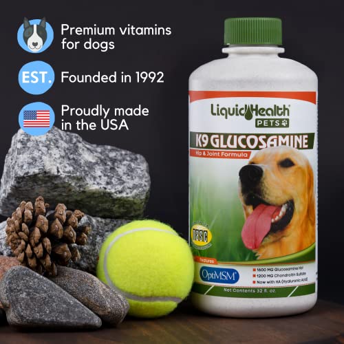 LIQUIDHEALTH 32 Oz K9 Liquid Glucosamine for Dogs, Puppies and Senior
