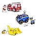 Paws Patrol Chase's Spy Cruiser, Marshall's Ambulance, & Super Pup Rubble's Crane - Vehicle and Figure Combo Set (all three work with Paw Patroller)