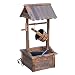 Outsunny Outdoor Accent Decorative Rustic Wishing Well Fountain
