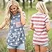 haoricu Women Blouse, Summer Womens Print American Flag Short Sleeve Shirt Casual Blouse Tops T Shirt Multicolor Large