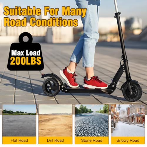 10x2.75-6.5 Vacuum Tire with Valve, 10 Inch Tubeless Rubber Anti Slip Off-Road Tire for Electric Scooter, Suitable for Snowy Sandy Gravel Roads
