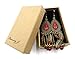 Eternity J. Women Vintage Retro Ethnic Drop Bohemian Dangle Earring Lolita Antique Bead Tassel Earrings (Red)