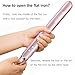 SUMLIFE Professional Ceramic Flat Iron Hair Straightener Tourmaline Ion with Digital Adjustable Temperature Dual Voltage for Travel, 1 Inch, Rose Pink