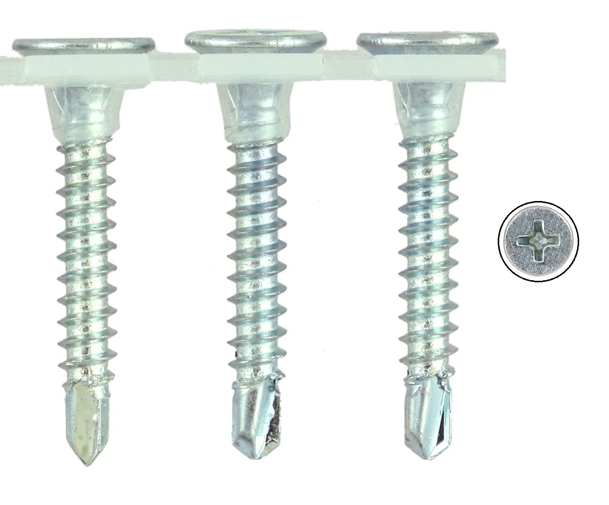 TERF® Collated Drywall Self Drilling Point Screws 4.2 X 65mm Phillips Drive Bugle Head Zinc Finish Collated Drywall Self Drilling Point Screws Size 4.2 X 65mm - Pack of 50