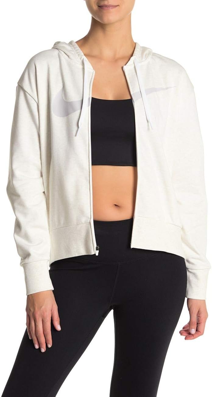 nike swoosh colorblock zip front hooded jacket