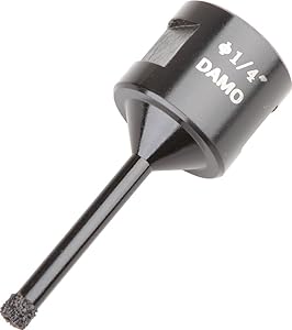 DAMO 1/4" Dry/Wet Diamond Core Drill Bit for Concrete/Granite/Marble Hole Saw