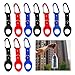 Portable Silicone Water Bottle Buckle, 10PCS Bottle Convenient Carrying Clip Hook Holder with D-Ring Hook for Camping Hiking Traveling with Emergency Aluminum Whistle by DomeStar
