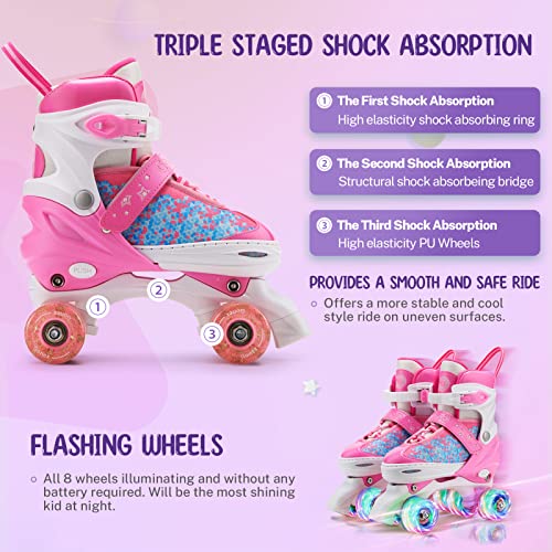 Gonex Roller Skates for Girls Kids Boys Women with Light up Wheels and