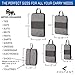 5 Set Compression Packing Cubes Travel Luggage-Organizer Set Packs More in Less Space