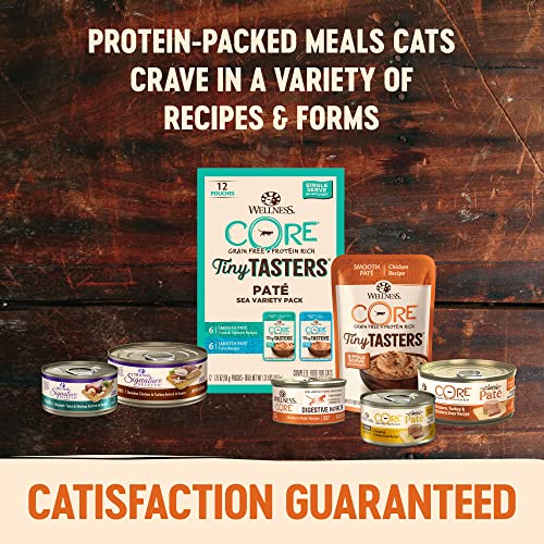 Wellness CORE GrainFree Signature Selects Wet Cat Food, Natural Pet