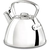 All-Clad Specialty Stainless Steel Tea Kettle 2 Quart Induction Pots and Pans, Cookware Silver
