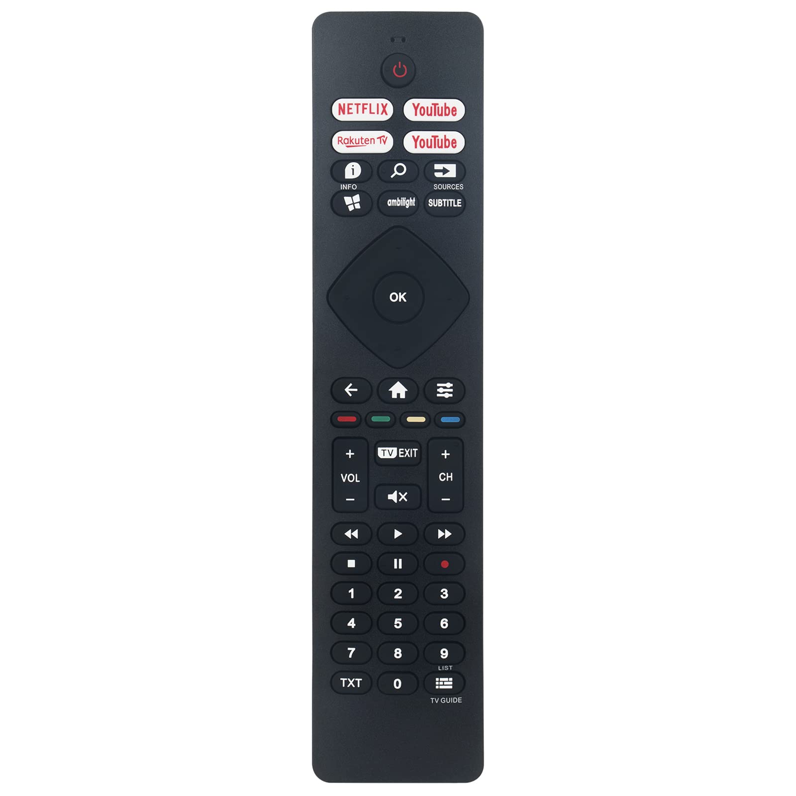 398GM10BEPHN0020SY Replacement Remote Control Fit for Philips 4K UHD LED Smart TV 43PUS6704/12 50PUS6804/12 32PFS6905/12 32PFS6905 and more