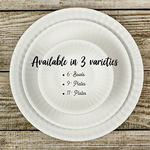 Picnique Reusable Paper Plate 9" Picnic & Dinner Melamine Plates