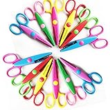Pack of 12 Mixed Asscorted Color Paper Creative Craft Decorative Wave Lace Edge Edging Scissors 5IN