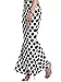 Florboom Womens Elastic Waist Polka Dot Long Length Mermaid Maxi Pencil Skirt Black XL