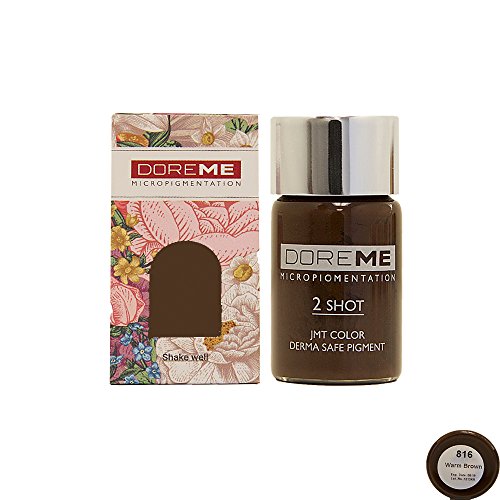 Doreme 2 Shot Manual Permanent Makeup Pigment Ink for Microblading (Warm Brown 816)