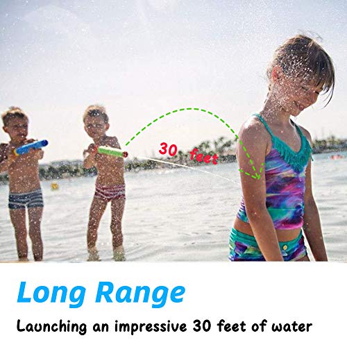 Super Soaker Water Guns, 5 Pack Squirt Guns Pool Toys with Long Range up to 30ft, Foam Water Blaster Perfect for Summer Outdoor Beach, Strong Stream Water Shooters for Toddler Kids Boys Girls Adults