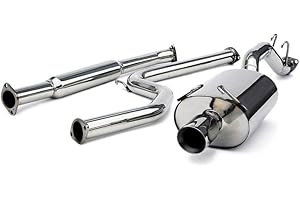 Yonaka 2.5" Performance Exhaust System Compatible/Replacement for Honda Civic 2006-2011 4DR Sedan DX DX-G EX EX-L GX LX LX-S