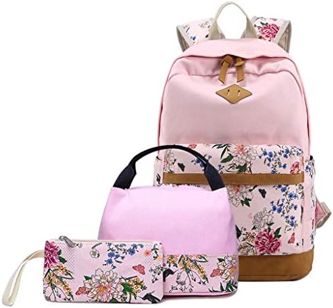 Lightweight Backpack for School, Yezijin Teen Kids Girl Women Canvas Laptop Shoulder Bag School Backpack Rucksack Bookbag Large Capacity Backpack for School Teenager Girl Boy Under 10 Dollars