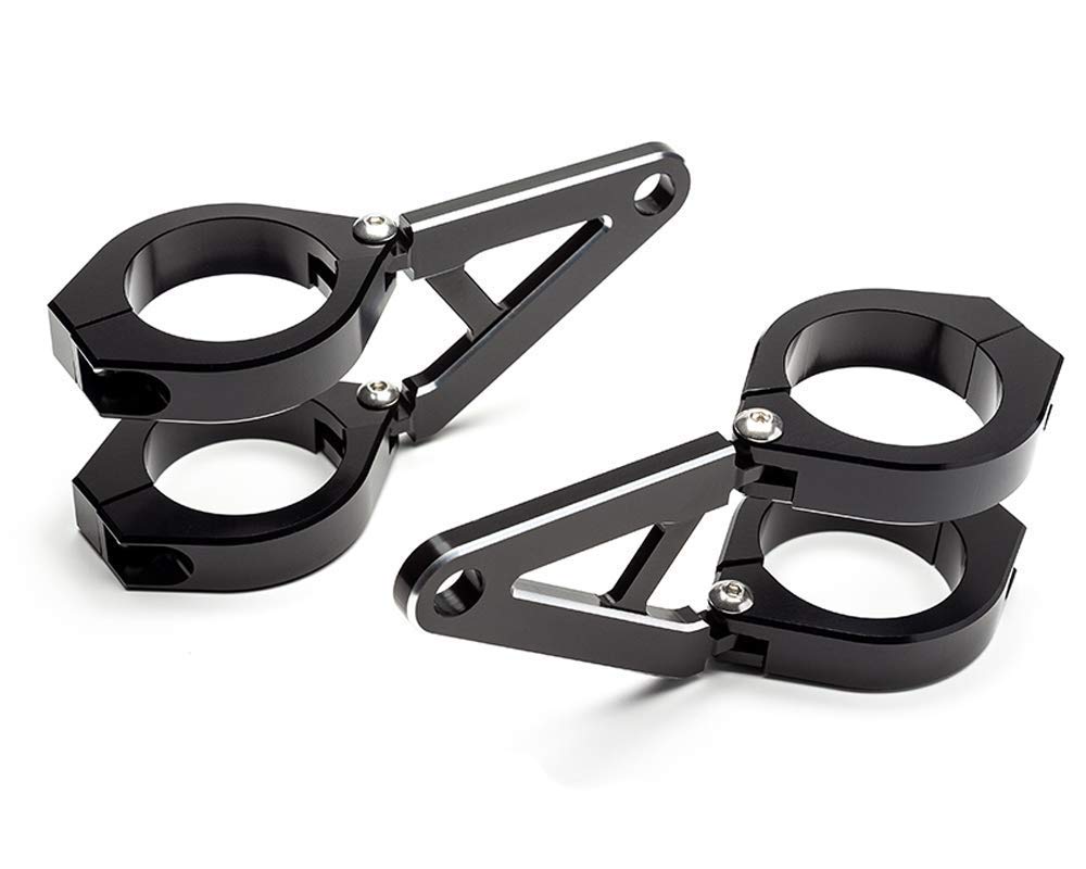 Alchemy Parts Premium CNC Machined Motorcycle Headlight Brackets – Custom Chopper, Café Racer, Bobber, Scrambler, and More (40-41mm)