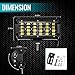 AMBOTHER Light Bar 7 Inch 240w 24,000lm LED Off Road Lights Pods Spot Beam Fog Driving Work Light for Truck ATV ATV SUV Boat Jeep Tractor etc, Quad Row, 2 Year Warranty, 2 Pack