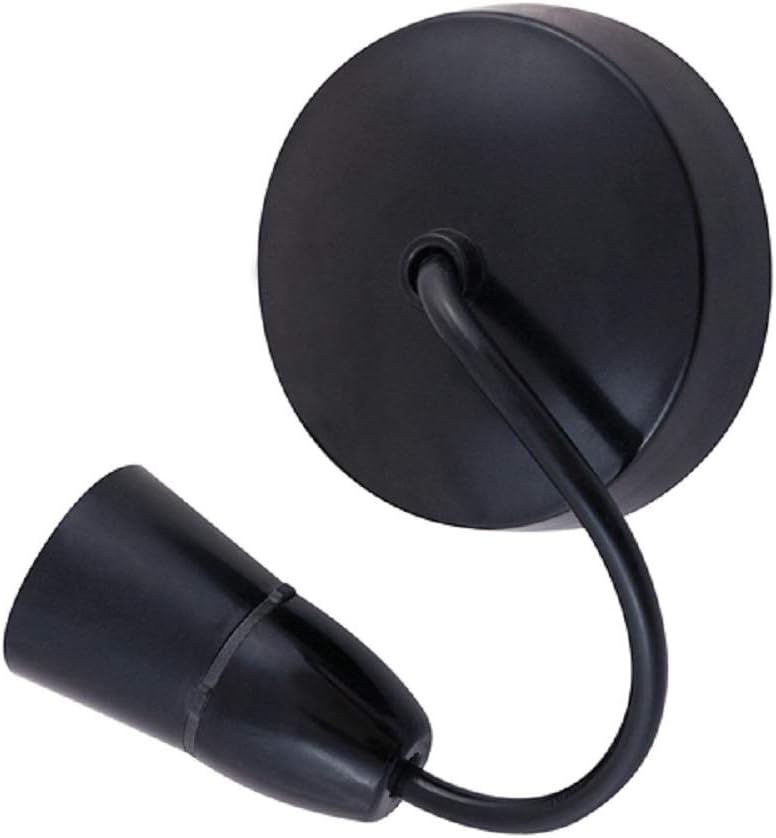 Selectric 6 inch Ceiling Pendant Lampholder E27 Black 100W T2