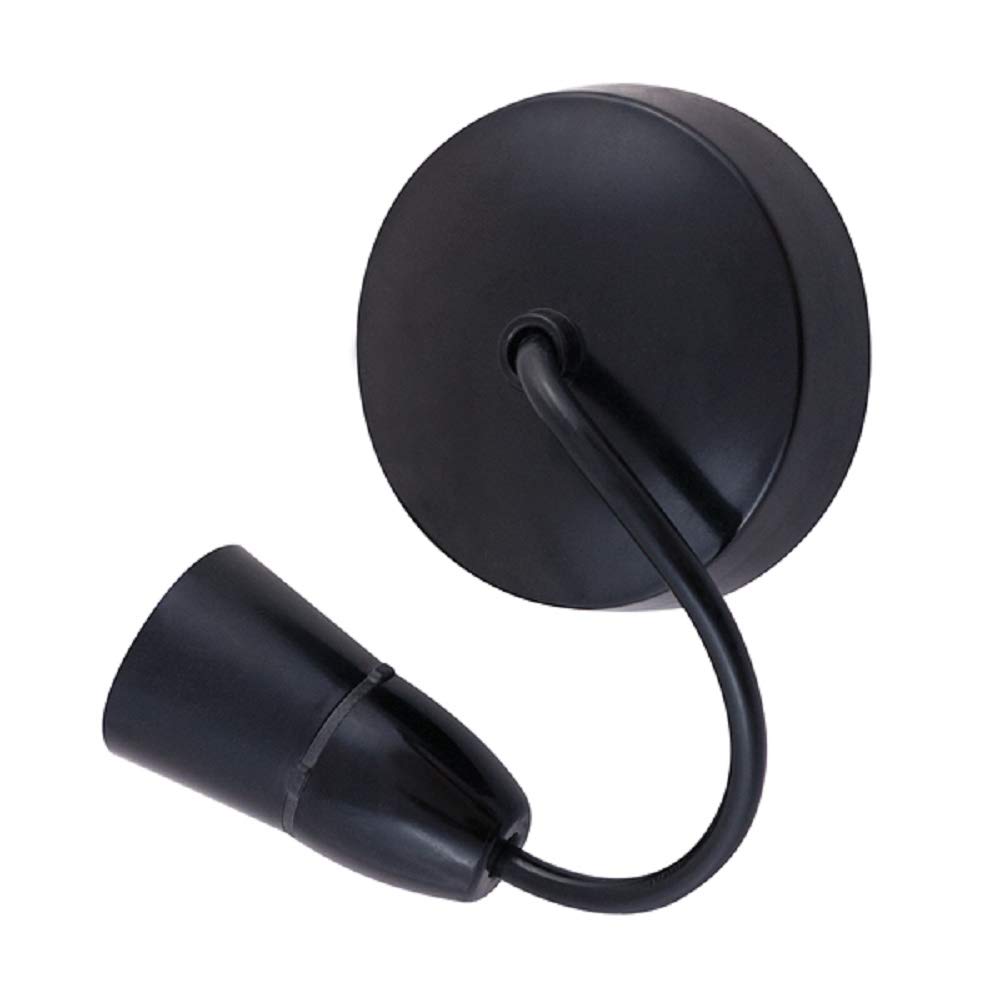 selectric 6" 100W T2 Black Ceiling Pendant Lampholder E27 ES