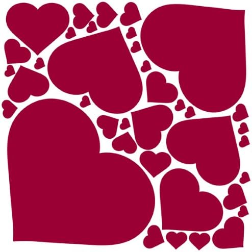 Heart Wall Decals, WallPOPS Color Sizzlin' Red