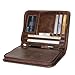 iPad Mini Case, iPad Mini 4 Case, GMYLE Business Portfolio Travel Case for iPad Mini Retina - Brown R-64 Pattern PU Leather Protective Slim Folio Stand Case Cover (with Card Slots and Money Pocket)