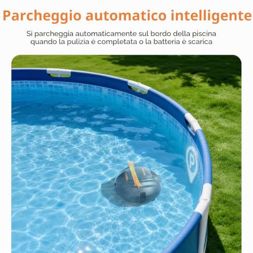 (2026 New) CoasTeering Planet Wireless Swimming Pool Robot, 120 Min Autonomy 4500 mAh, Double Motor, Quick Charge 2.5 h, Bottom Cleaning, Salt & Fresh Water, for Pools up to 80 m²